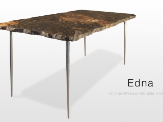 Edna: table basse en granit magma finition brute